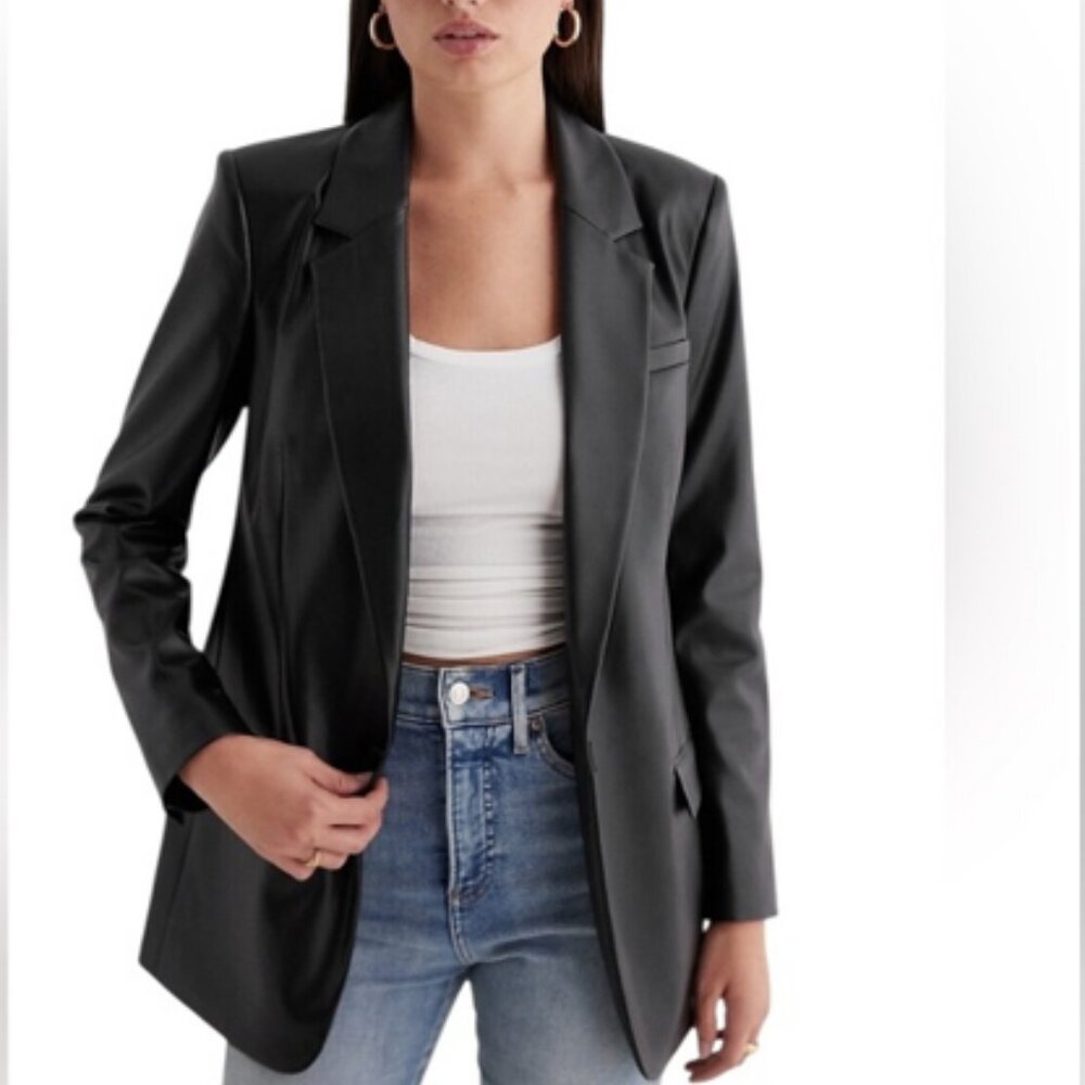 NWT | Express Black Faux Leather Jacket | Medium